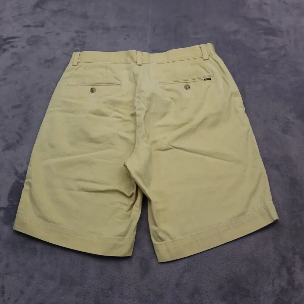 Polo Ralph Lauren Shorts Mens 30 Yellow Classic Fit 9 Khaki Chinos Golf
